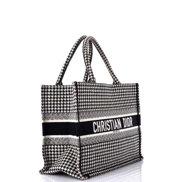 Christian Dior Book Tote Houndstooth #185317C15B - Picture 3 of 9